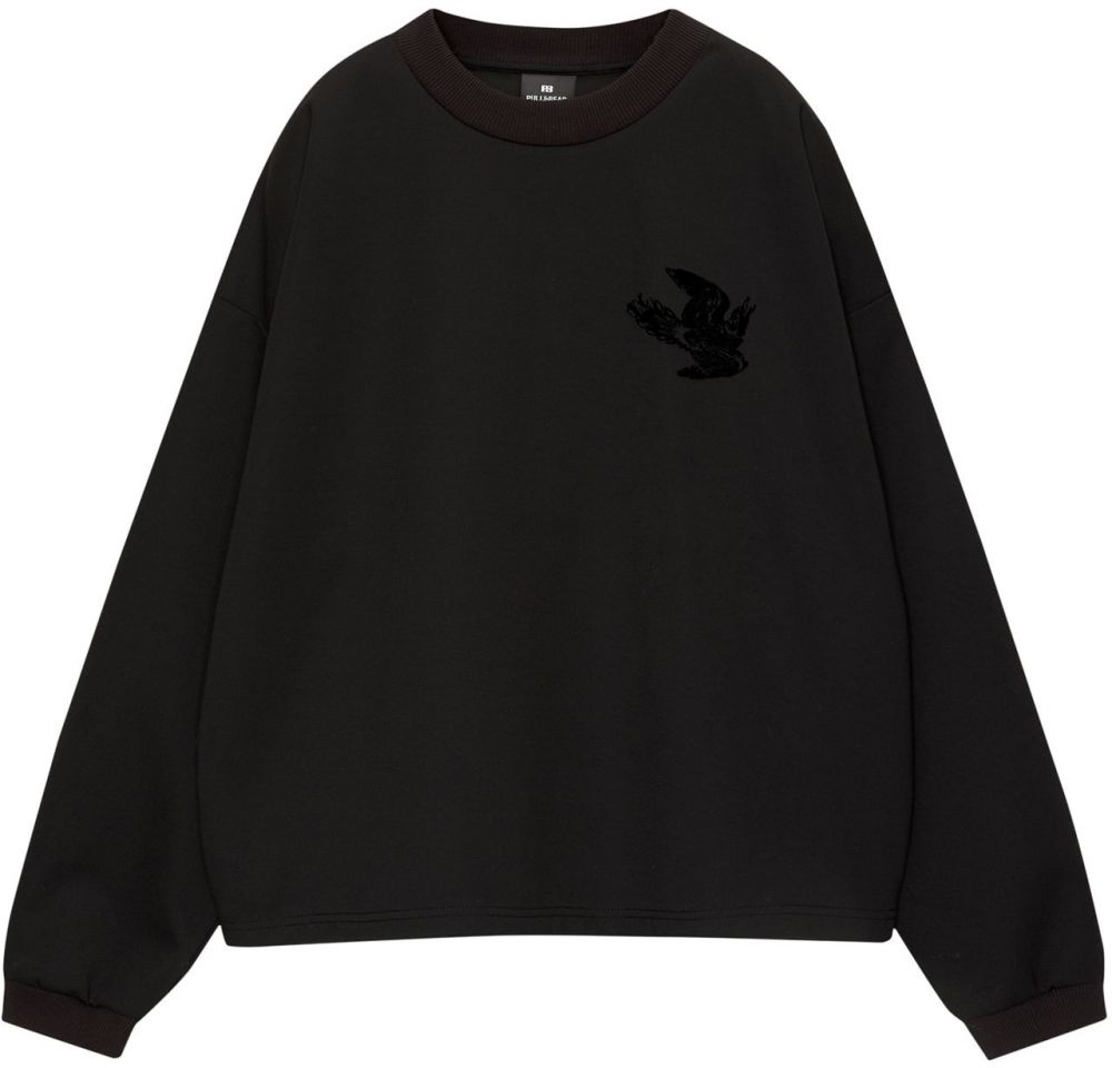 Pull&Bear Mikina  čierna