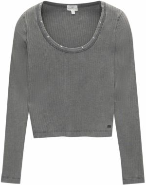 Pull&Bear Tričko  tmavosivá