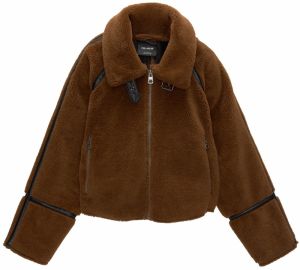 Pull&Bear Prechodná bunda  tmavohnedá / čierna