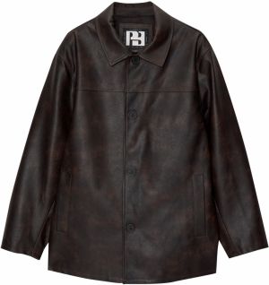 Pull&Bear Prechodná bunda  tmavohnedá