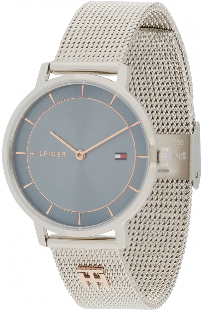 TOMMY HILFIGER Analógové hodinky 'Tea'  sivá / strieborná