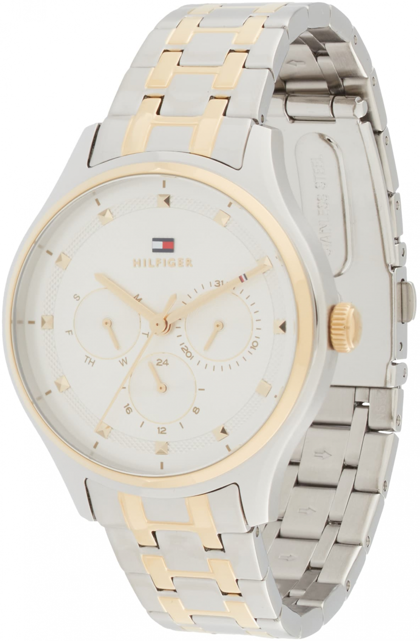 TOMMY HILFIGER Analógové hodinky 'Gianna'  zlatá / strieborná