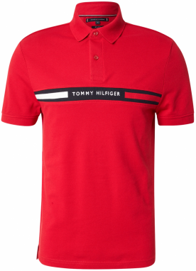 TOMMY HILFIGER Tričko  námornícka modrá / červená / biela