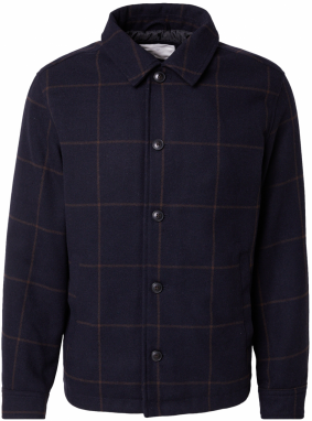 Jack & Jones Premium Prechodná bunda 'JPRCCCARTER'  námornícka modrá / hnedá