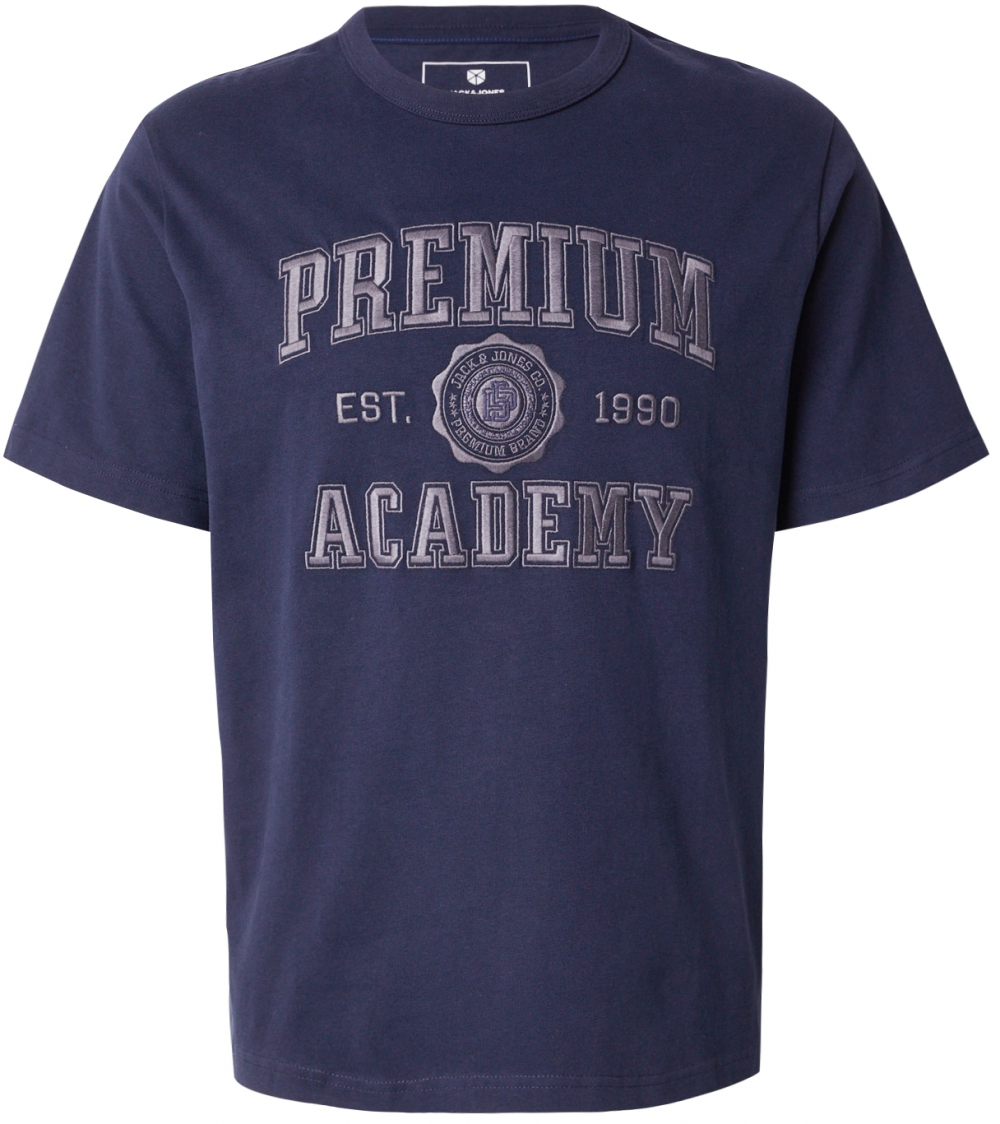 Jack & Jones Premium Tričko 'JPRBLUJADON'  tmavomodrá / dymovo šedá