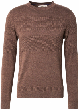 Jack & Jones Premium Sveter 'JPRBLUNOAH'  hnedá melírovaná