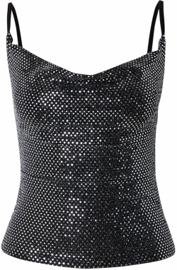 STUDIO SELECT Top 'Frej'  čierna / strieborná