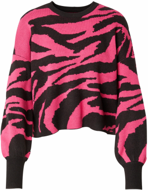 ONLY Sveter  ružová / čierna