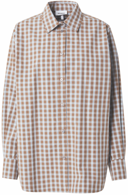 WEEKDAY Blúzka  námornícka modrá / karamelová / biela