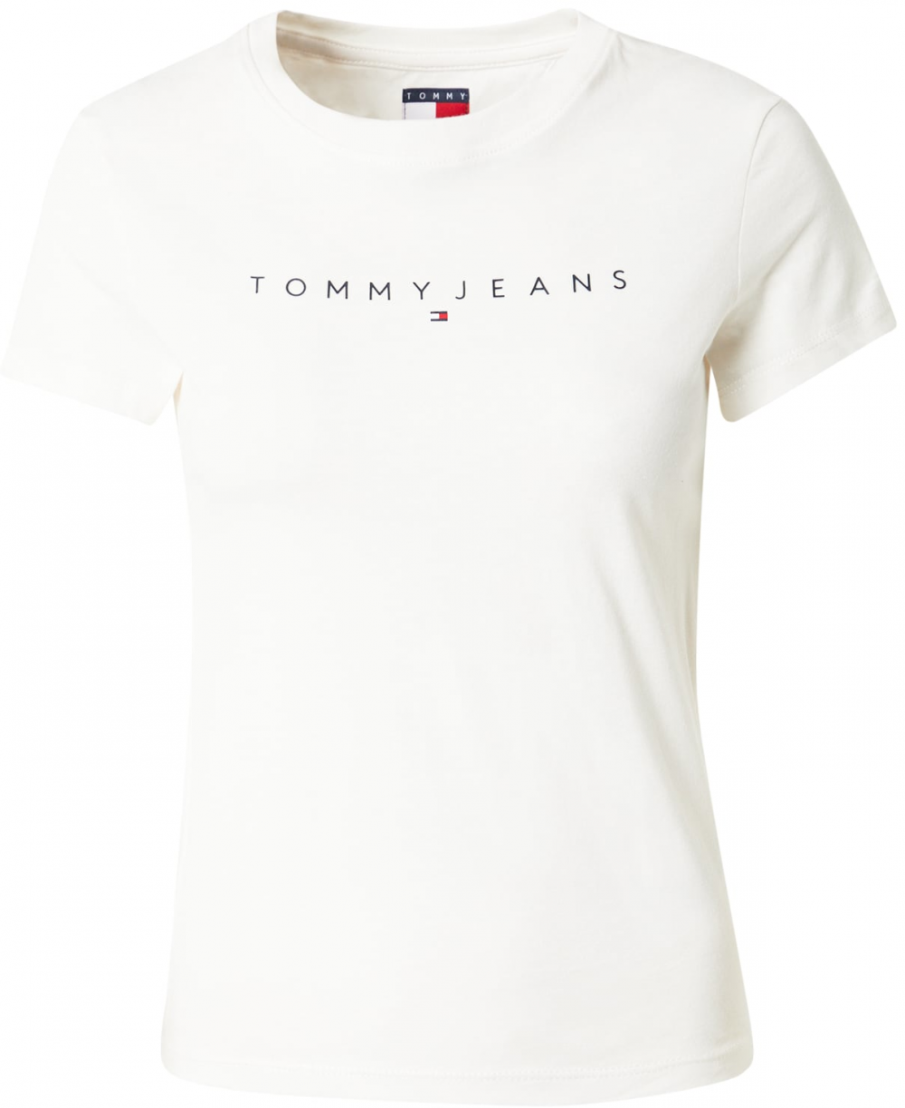 Tommy Jeans Curve Tričko  námornícka modrá / biela
