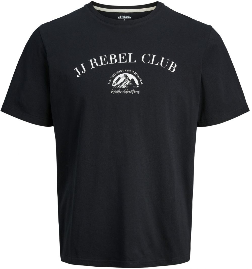 JJ Rebel Tričko 'JREBAN DREW'  čierna / šedobiela