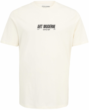 Jack & Jones Plus Tričko  krémová / modrá / čierna