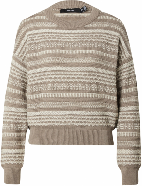 VERO MODA Sveter 'VMAMAZING'  krémová / farba ťavej srsti