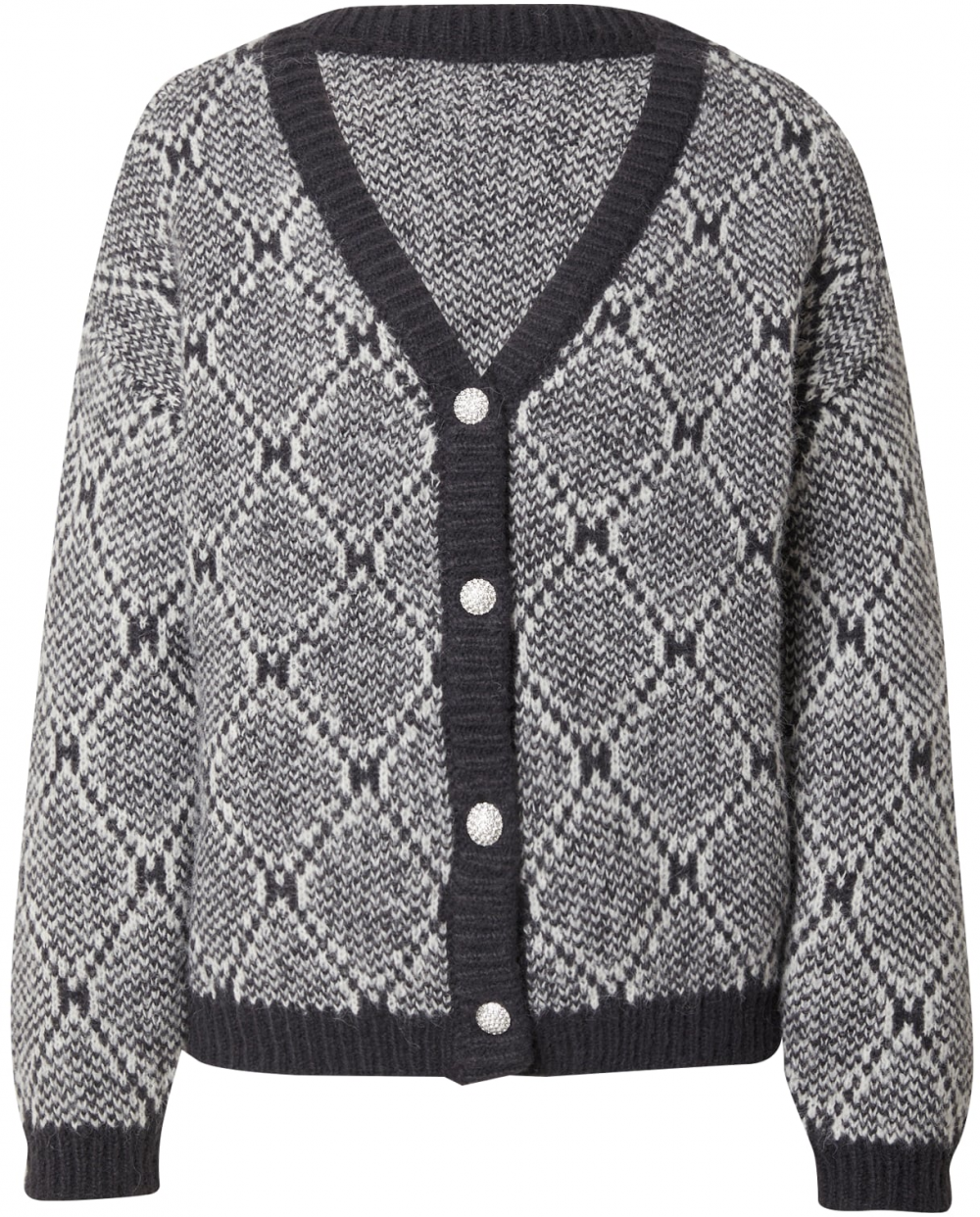 VERO MODA Kardigán 'VMRORY'  antracitová / svetlosivá