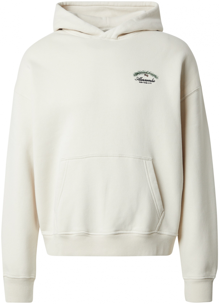 Abercrombie & Fitch Mikina  béžová / čierna