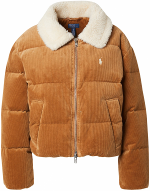 Polo Ralph Lauren Prechodná bunda  farba ťavej srsti / biela