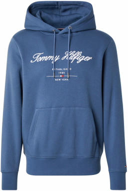 TOMMY HILFIGER Mikina  modrá / biela