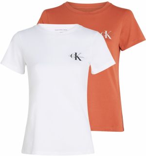 Calvin Klein Jeans Tričko  sivá / svetlooranžová / čierna / biela