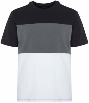 Trendyol Tričko  tmavosivá / čierna / biela