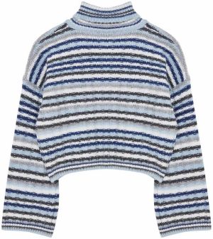 Trendyol Sveter  svetlomodrá / tmavomodrá / svetlosivá / biela