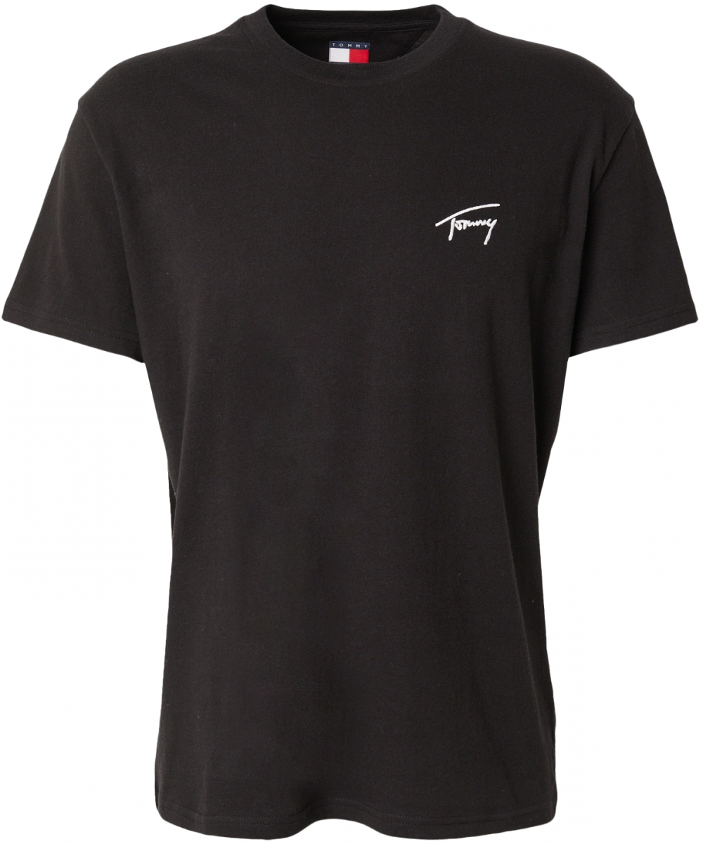 Tommy Jeans Tričko  čierna / biela