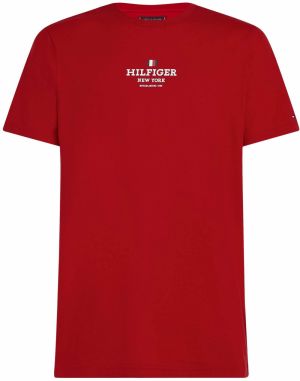 TOMMY HILFIGER Tričko  červená / biela