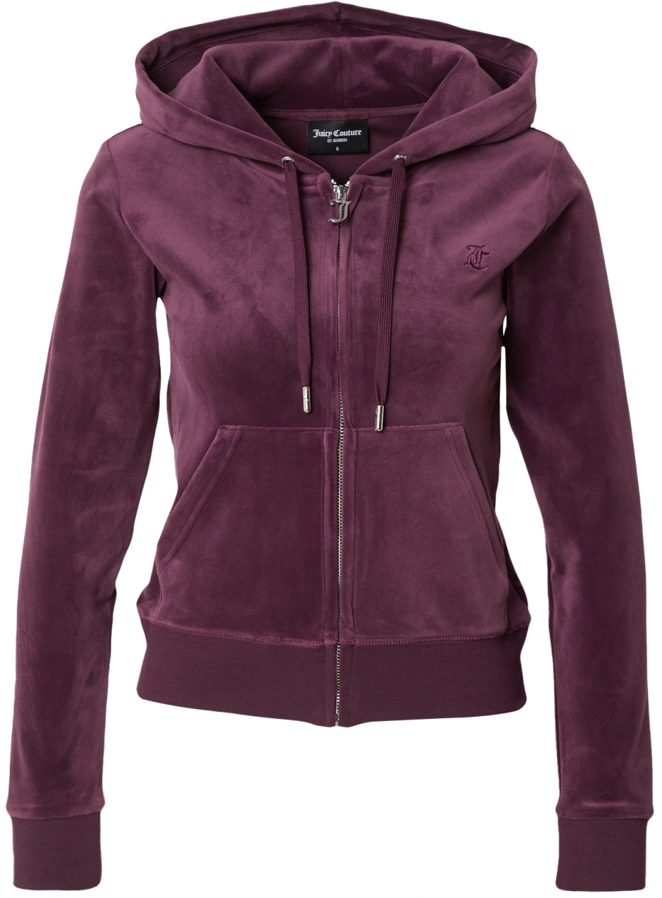 Juicy Couture Tepláková bunda  tmavočervená