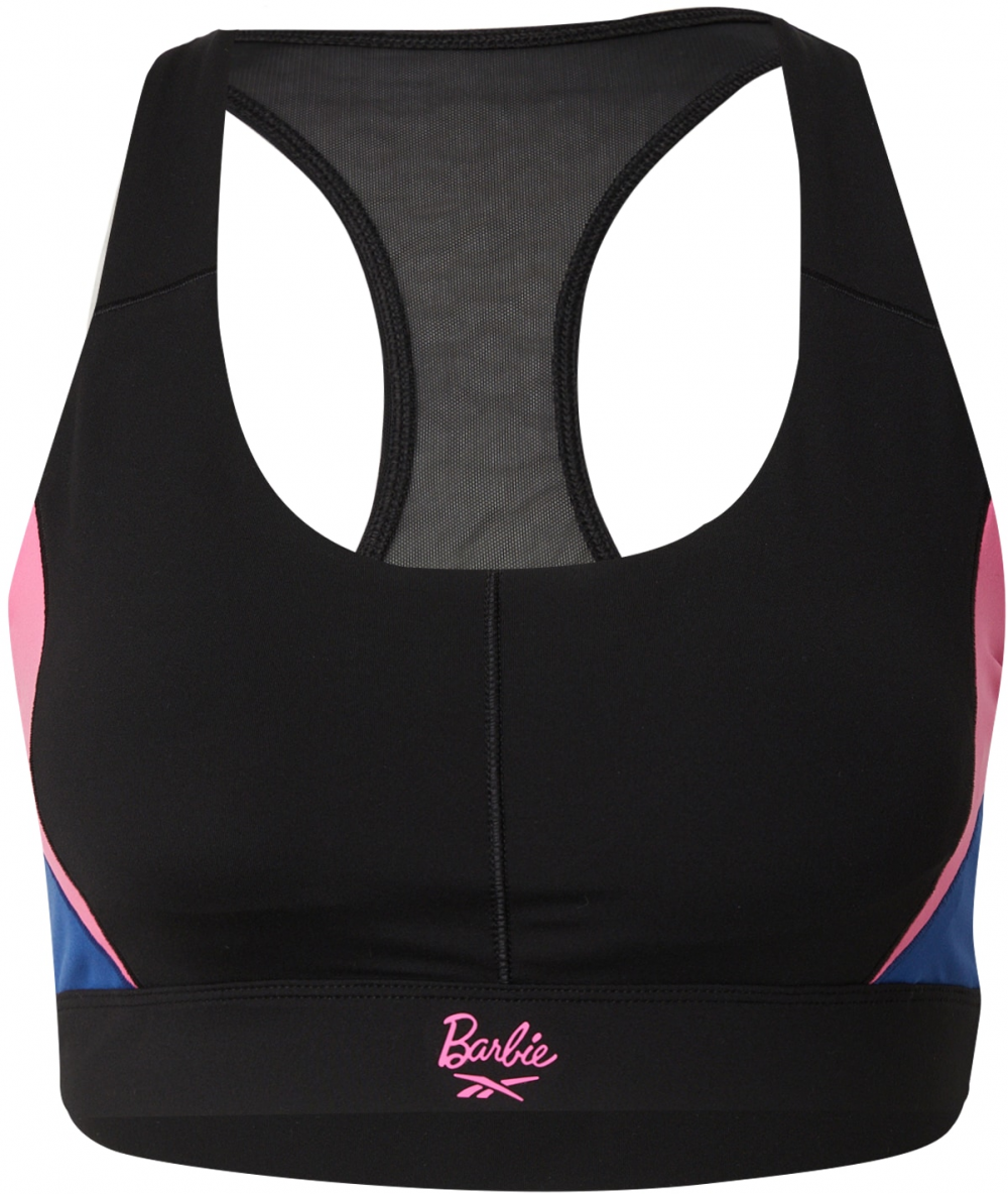 Reebok Športová podprsenka 'REEBOK X BARBIE'  modrá / ružová / čierna