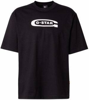 G-STAR Tričko 'Old Skool'  čierna / biela