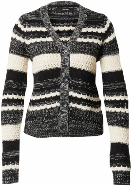 VERO MODA Kardigán 'VMLOLA'  čierna / biela