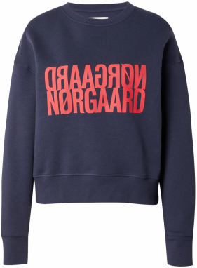 MADS NORGAARD COPENHAGEN Mikina 'Tilvina'  tmavomodrá / svetločervená