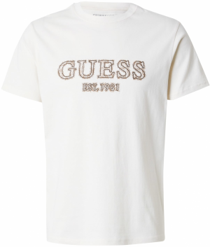 GUESS Tričko  farba ťavej srsti / svetlobéžová / tmavohnedá