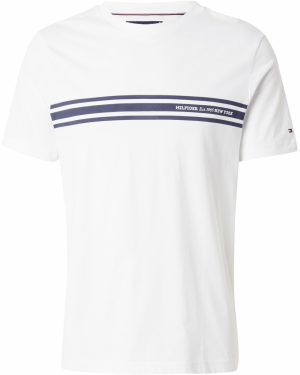 TOMMY HILFIGER Tričko  tmavomodrá / biela