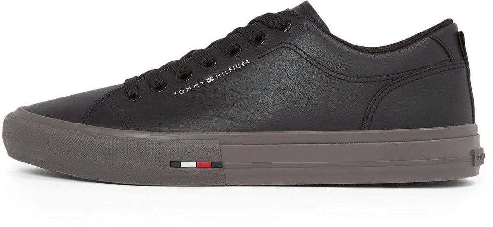 TOMMY HILFIGER Nízke tenisky  čierna / strieborná