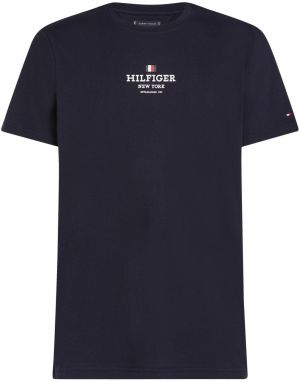 TOMMY HILFIGER Tričko  námornícka modrá / námornícka modrá / jasne červená / biela