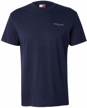 Tommy Jeans Tričko  tmavomodrá / šedobiela