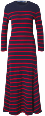 Polo Ralph Lauren Pletené šaty  námornícka modrá / červená