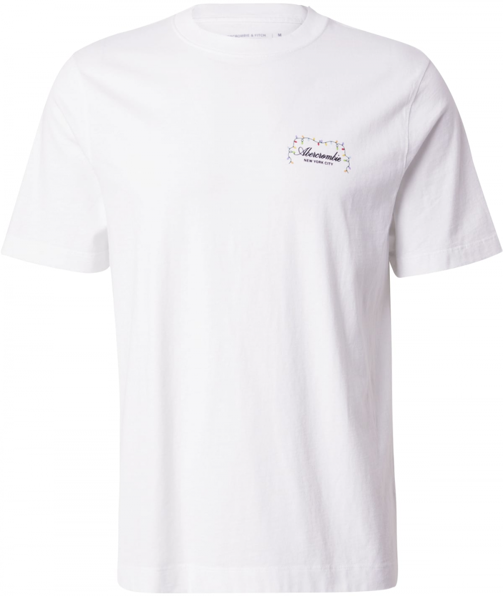 Abercrombie & Fitch Tričko  zelená / fialová / čierna / biela