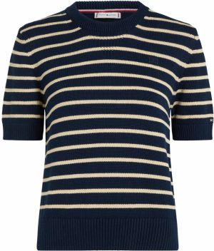 TOMMY HILFIGER Sveter  béžová / námornícka modrá