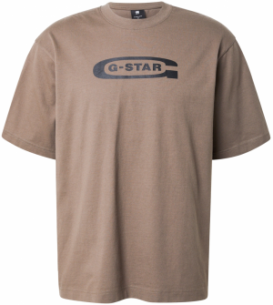 G-STAR Tričko 'Old Skool'  kaki / čierna
