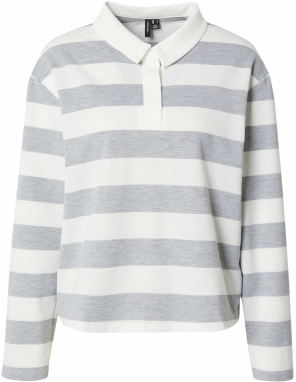 VERO MODA Tričko 'VMPERNILLE'  svetlosivá / biela