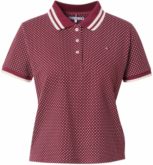 TOMMY HILFIGER Tričko  burgundská / tmavočervená / biela