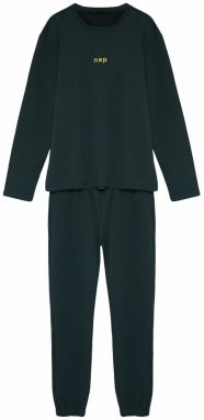 Trendyol Dlhé pyžamo  žltá / tmavozelená