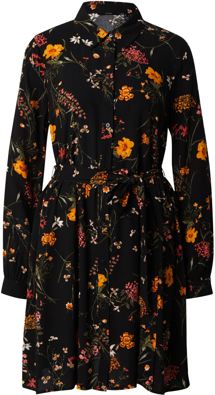 VERO MODA Košeľové šaty 'VMEASY JOY'  karí / olivová / svetločervená / čierna