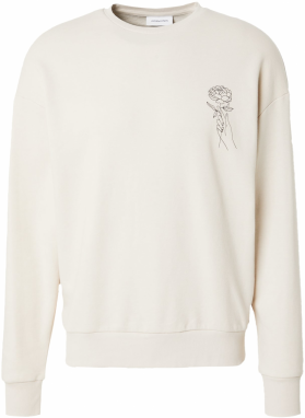JACK & JONES Mikina 'JJMYSTIC'  béžová / čierna