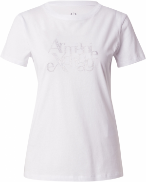 ARMANI EXCHANGE Tričko  strieborná / biela