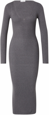 Miss Selfridge Pletené šaty  tmavosivá
