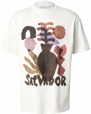 TOPMAN Tričko  tmavohnedá / olivová / svetlofialová / biela