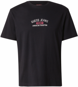 GUESS JEANS Tričko  svetloružová / čierna / biela