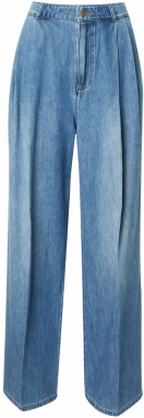 MICHAEL Michael Kors Plisované rifle  modrá denim